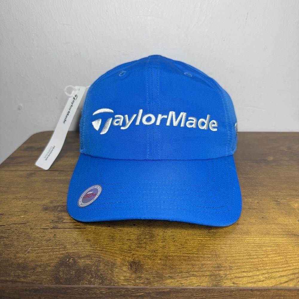 NEW Taylormade Golf Hat SLDR Tour Performance Adjustable Blue UPF 50+